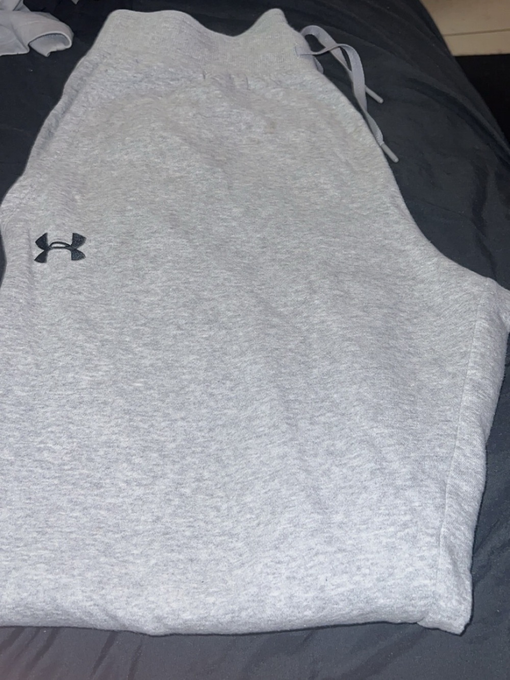 Under Armour Light Gray Fleece Sweatpants with Subtle Logo